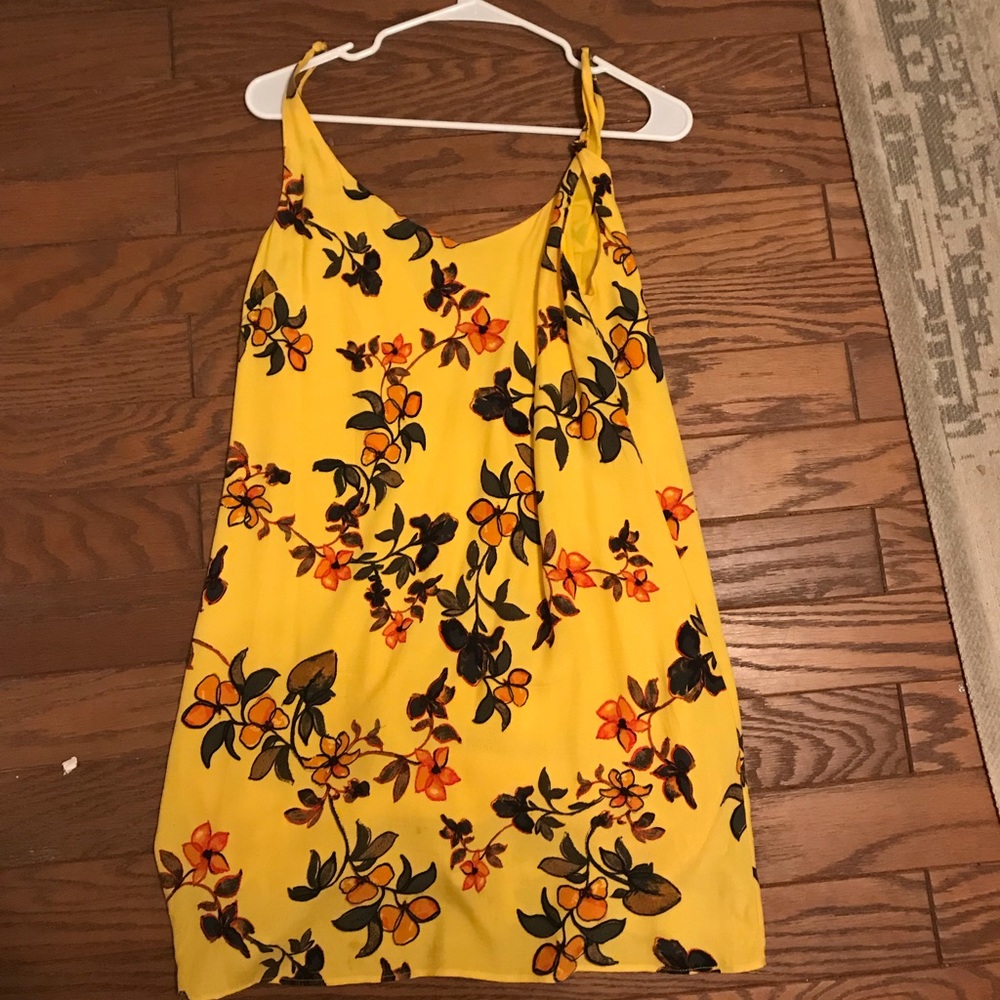 Yellow flowered dress